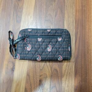 Vera Bradley Retired Patter Houndstooth Brown Wristlet Wallet
